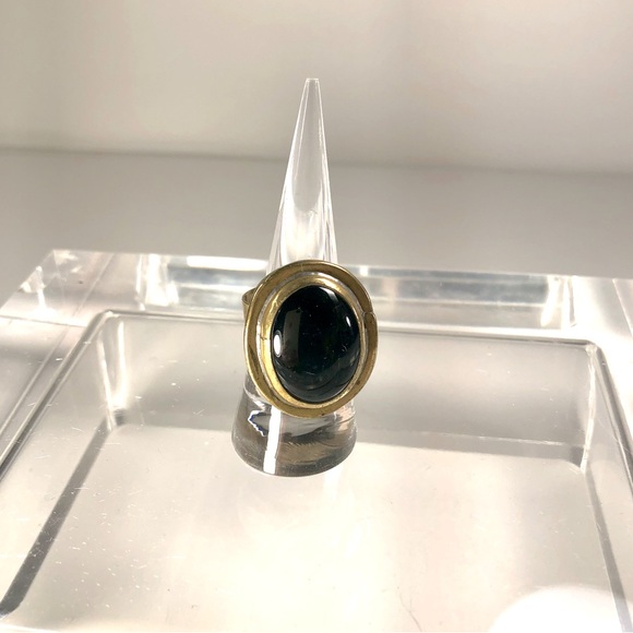 💝VTG MENS MCM BRUTALISTS RAFAEL BRASS RING ADJUSTABLE 1960-1970 CANADA unisex - Picture 4 of 12